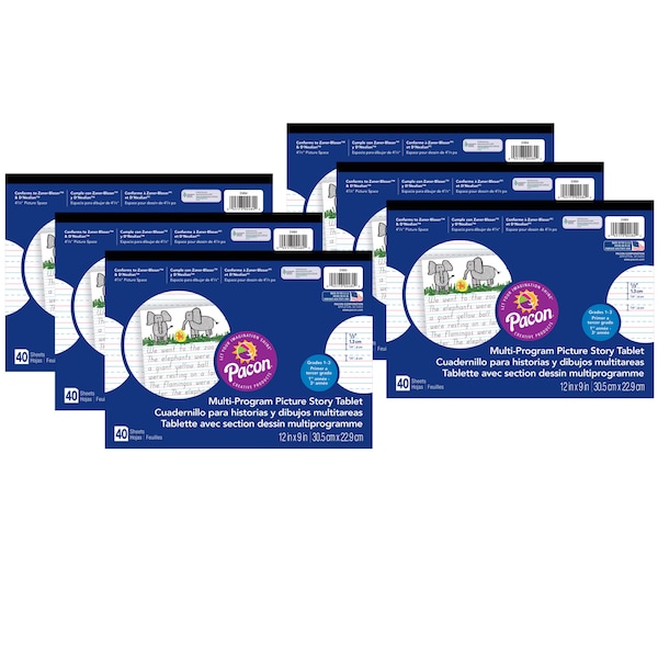DNealian/Zaner-Bloser Picture Story Tablet, Grade 1-3, PK6